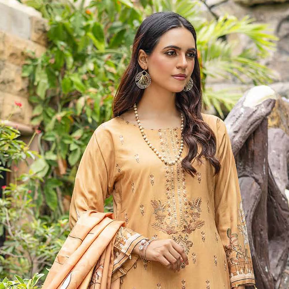 Schick Chambery Embroidered Un-stitched 3ps Suit - 10, Women, 3Pcs Shalwar Suit, MI Creation, Chase Value