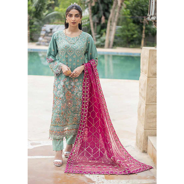 Schick Chantelle Luxury Chiffon Embroidered Unstitched 3Pcs Suit - 1