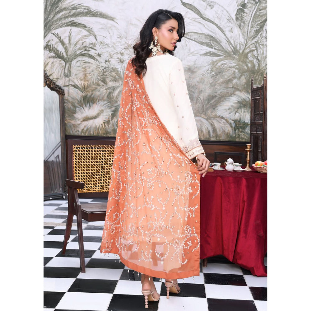 Emerald Chiffon By Dr. Haris Hand Embellishment Sami Unstitched 3Pcs Suit - 4, Women, 3Pcs Shalwar Suit, MI Creation, Chase Value