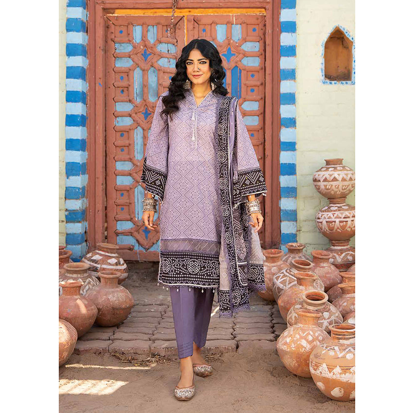 Monsoon Digital Printed Lawn Suit 3 Pes V-1 - 8