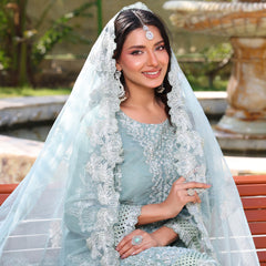 Dil Ruba By Dr. Haris Luxury Organza Embroidered Unstitched 3Pcs Suit - 1