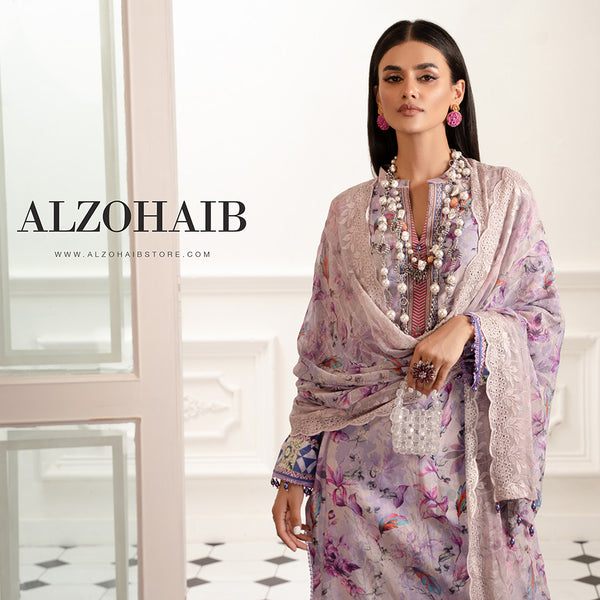 Al-Zohaib Sun Shine Cotton Printed Unstitched 3Pcs Suit - 2, Women, 3Pcs Shalwar Suit, Al-Zohaib Textiles, Chase Value