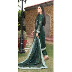 Schick Shehnai Embroidered Unstitched 3pcs Suit  - 4