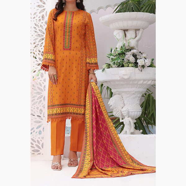 Jhalak Linen Printed Unstitched 3Pcs Suit - 2, Women, 3Pcs Shalwar Suit, VS Textiles, Chase Value