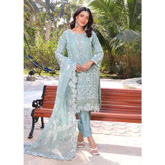 Dil Ruba By Dr. Haris Luxury Organza Embroidered Unstitched 3Pcs Suit - 1