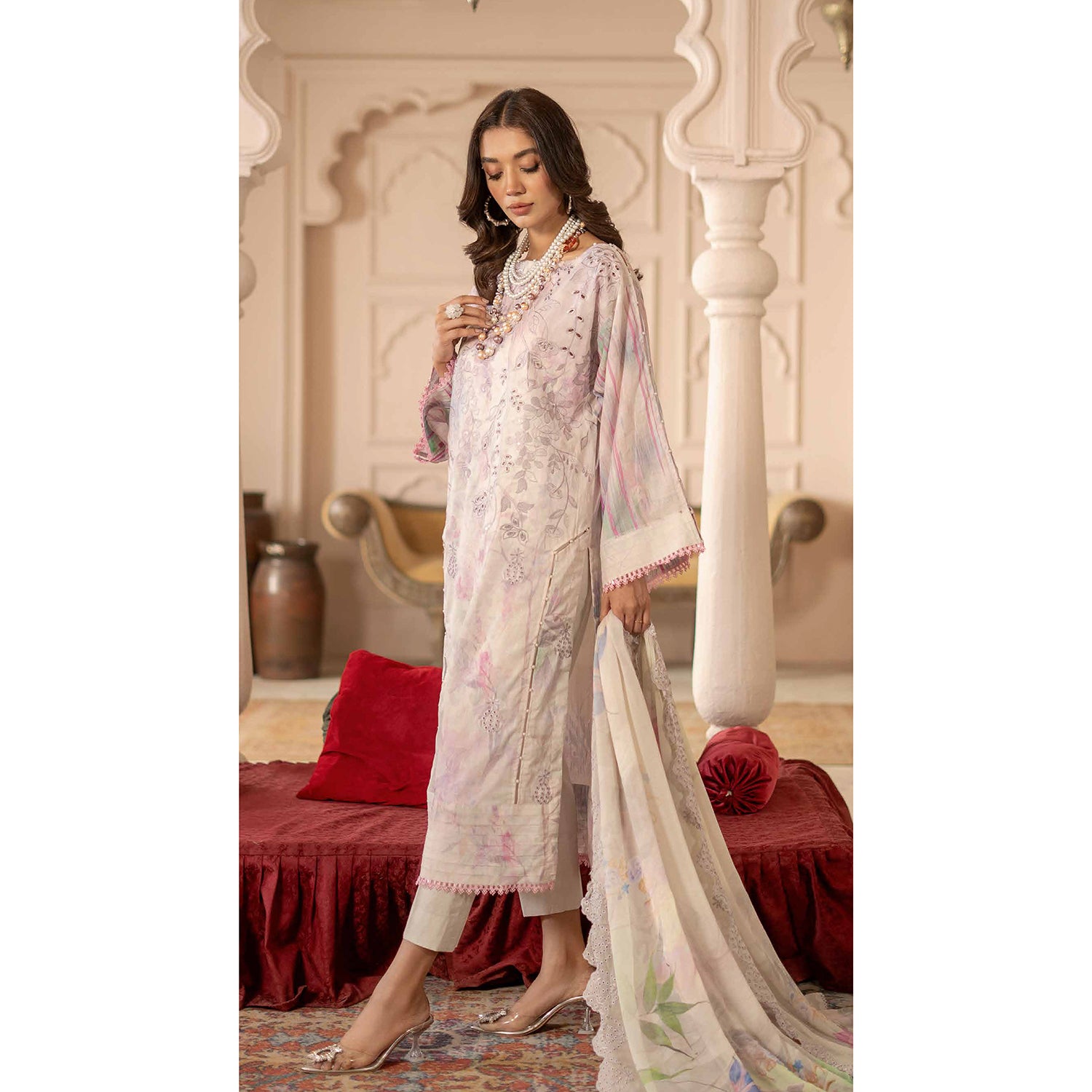 Sunshine Bloom By Al Zohaib Lawn Premium Unstitched 3 Pcs Suit - 2, Women, 3Pcs Shalwar Suit, Al-Zohaib Textiles, Chase Value