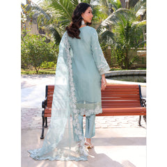 Dil Ruba By Dr. Haris Luxury Organza Embroidered Unstitched 3Pcs Suit - 1