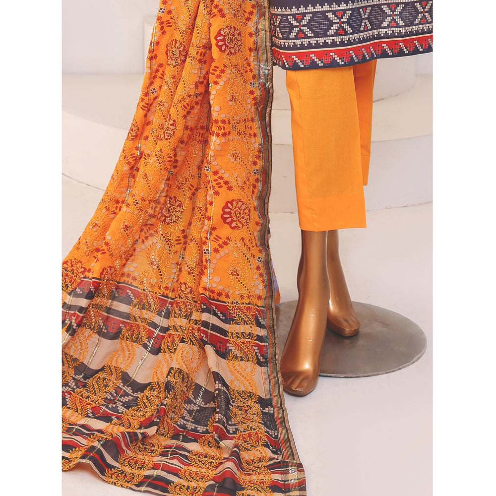 Needle Wonder By Dr. Haris Printed & Embroidered Lawn Unstitched 3Pcs Suit - 4, Women, 3Pcs Shalwar Suit, MI Creation, Chase Value