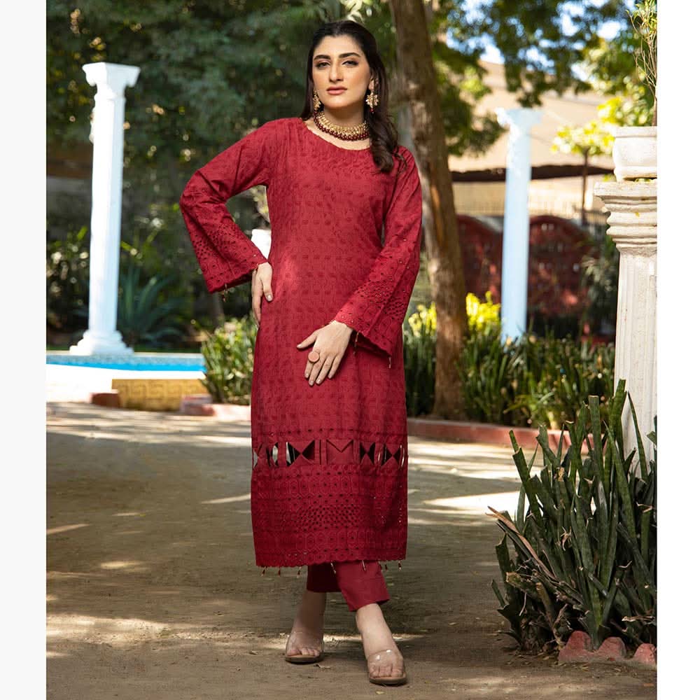 Schick Jaza Schiffli Embroidered Unstitched 2Pcs Suit V-4, Women, 2Pcs Shalwar Suit, MI Creation, Chase Value