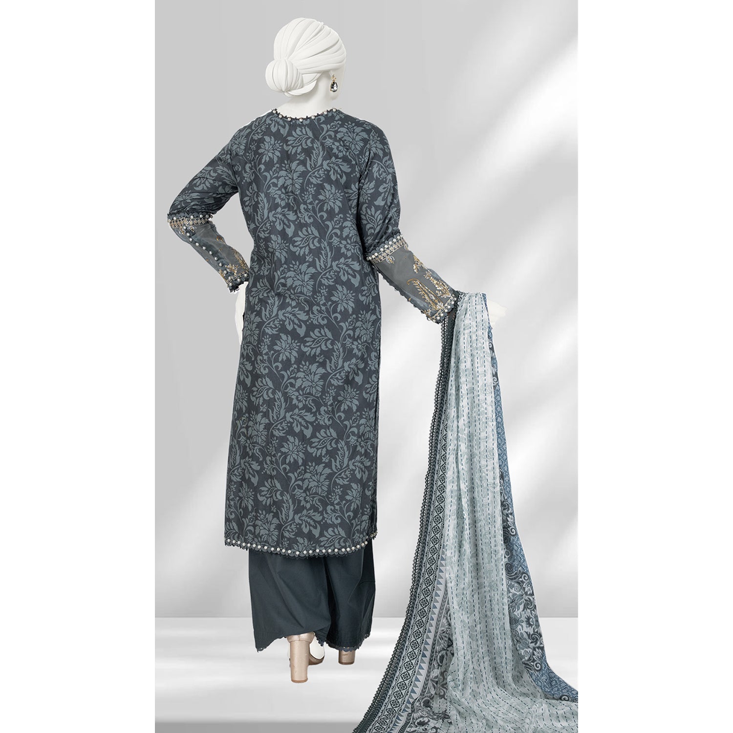 Panjnad By J. Lawn Embroidered 3 Piece Unstitched - 1270-A, Women, 3Pcs Shalwar Suit, Junaid Jamshed, Chase Value