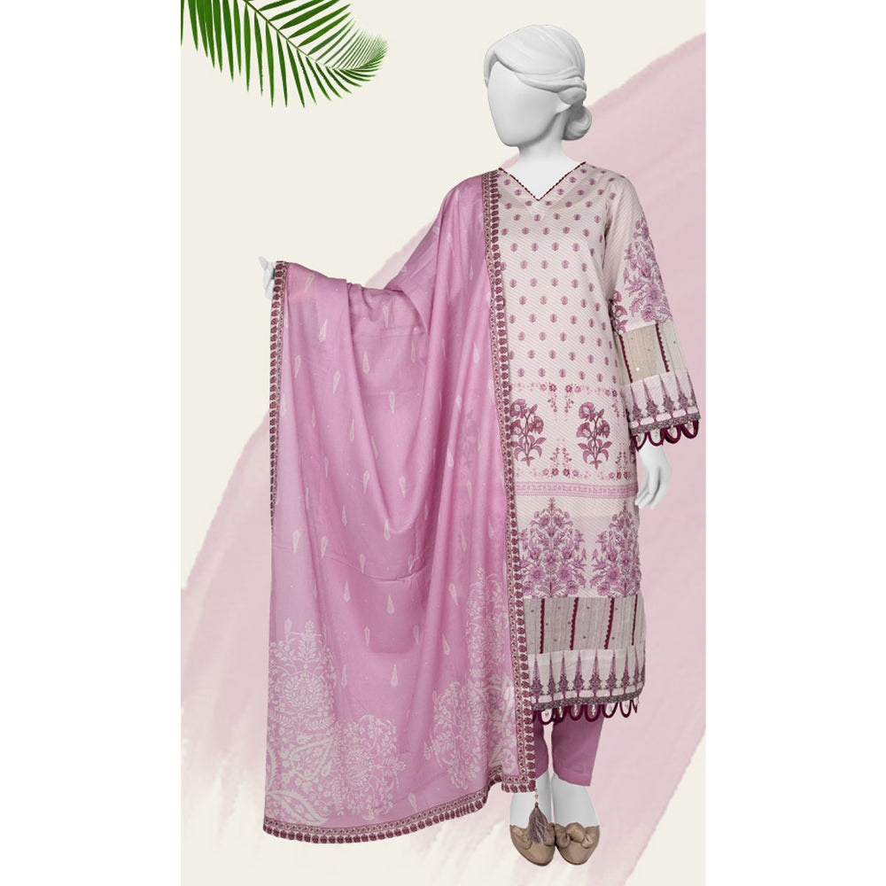 Panjnad Norah Lawn By J. Printed Unstitched 3 Pcs Suit - 241077, Women, 3Pcs Shalwar Suit, Chase Value, Chase Value