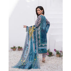 Janan Printed Lawn Embroidered  Suit 3Pcs with Cut Work Dupatta - 3