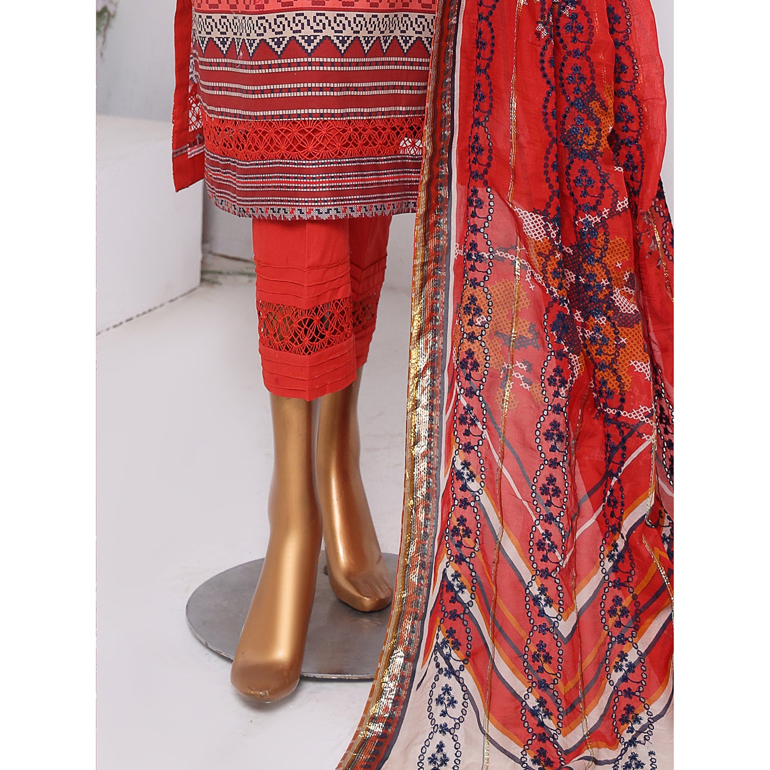 Needle Wonder By Dr. Haris Printed & Embroidered Lawn Unstitched 3Pcs Suit - 8, Women, 3Pcs Shalwar Suit, MI Creation, Chase Value