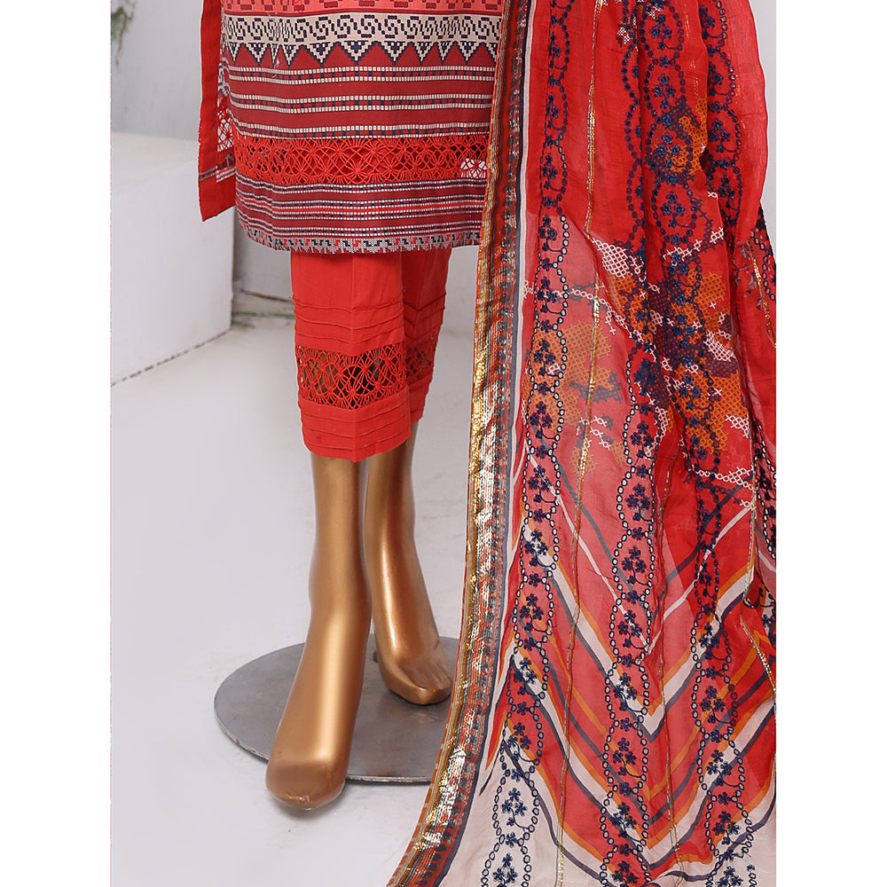 Needle Wonder By Dr. Haris Printed & Embroidered Lawn Unstitched 3Pcs Suit - 8, Women, 3Pcs Shalwar Suit, MI Creation, Chase Value