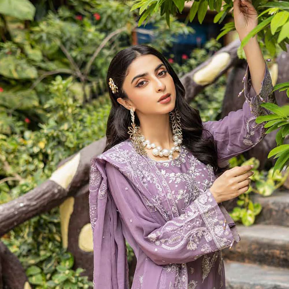 Schick Chantelle Luxury Chiffon Embroidered Unstitched 3Pcs Suit - 3, Women, 3Pcs Shalwar Suit, MI Creation, Chase Value