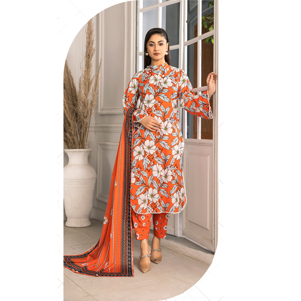 Zohra Classic By Motifz Lawn Digital Printed Unstitched Suit 3-Pcs - 3, Women, 3Pcs Shalwar Suit, Motifz, Chase Value