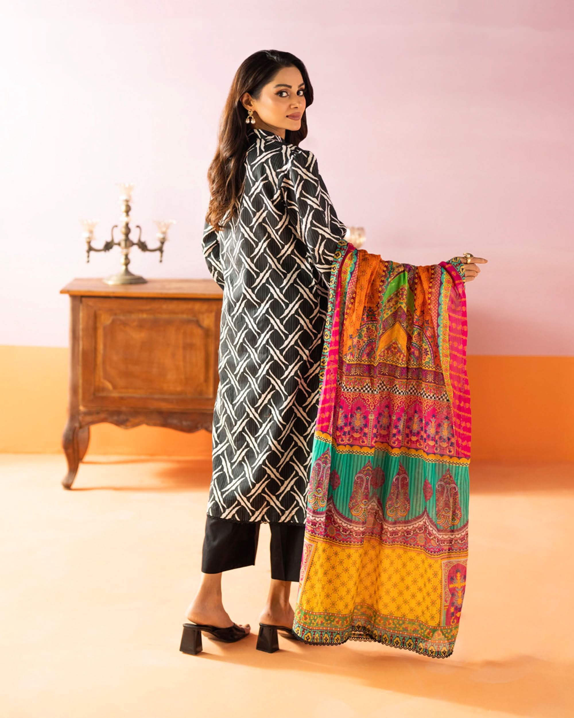 Salina Women’s 3PC Printed Suit-3, Women, 3Pcs Shalwar Suit, Chase Value, Chase Value