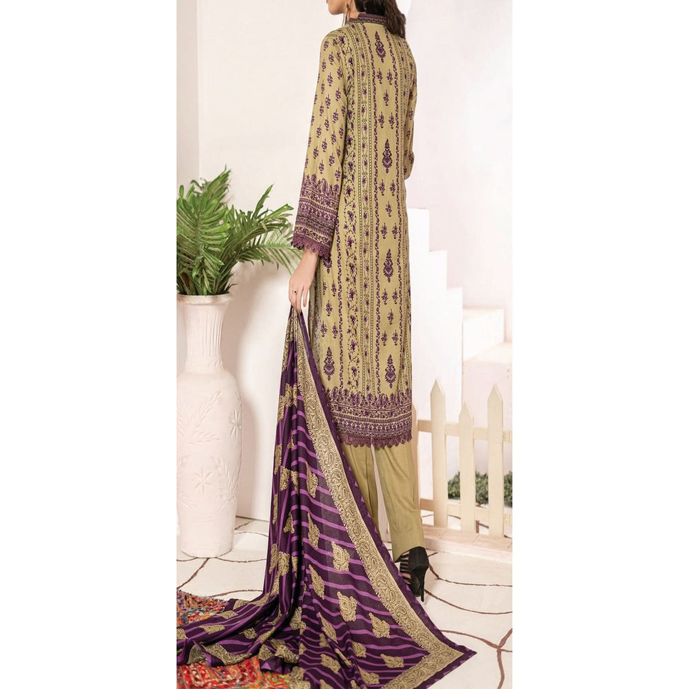 VS Daman Cambric Unstitched 3pcs Suit - 601-A, Women, 3Pcs Shalwar Suit, VS Textile, Chase Value