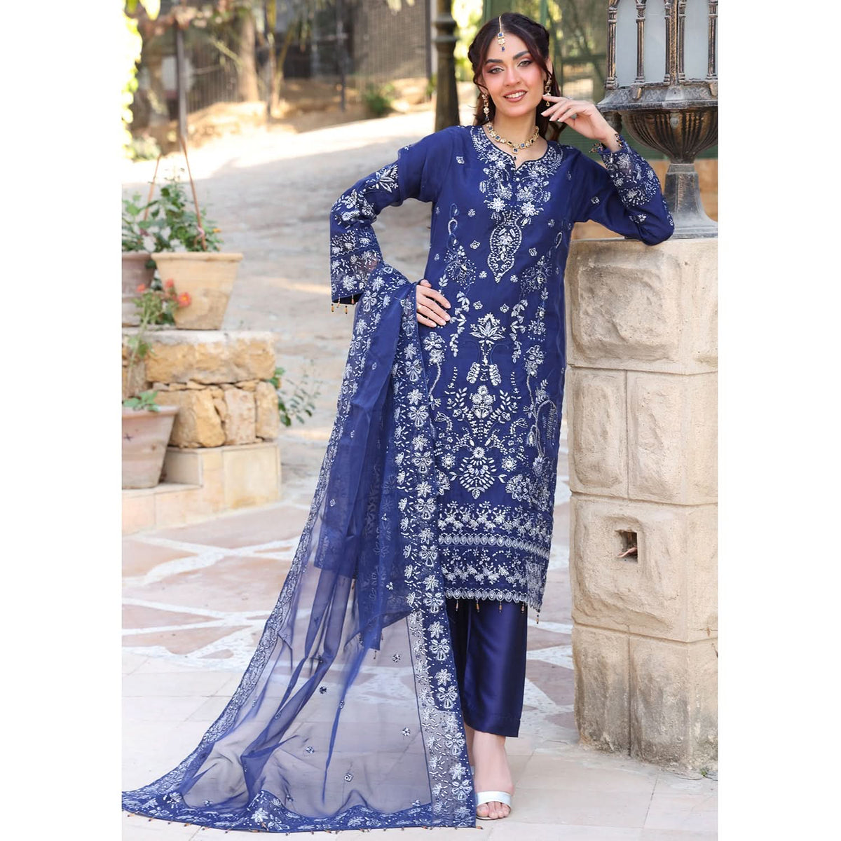 Dil Ruba By Dr. Haris Luxury Organza Embroidered Unstitched 3Pcs Suit - 3, Women, 3Pcs Shalwar Suit, MI Creation, Chase Value