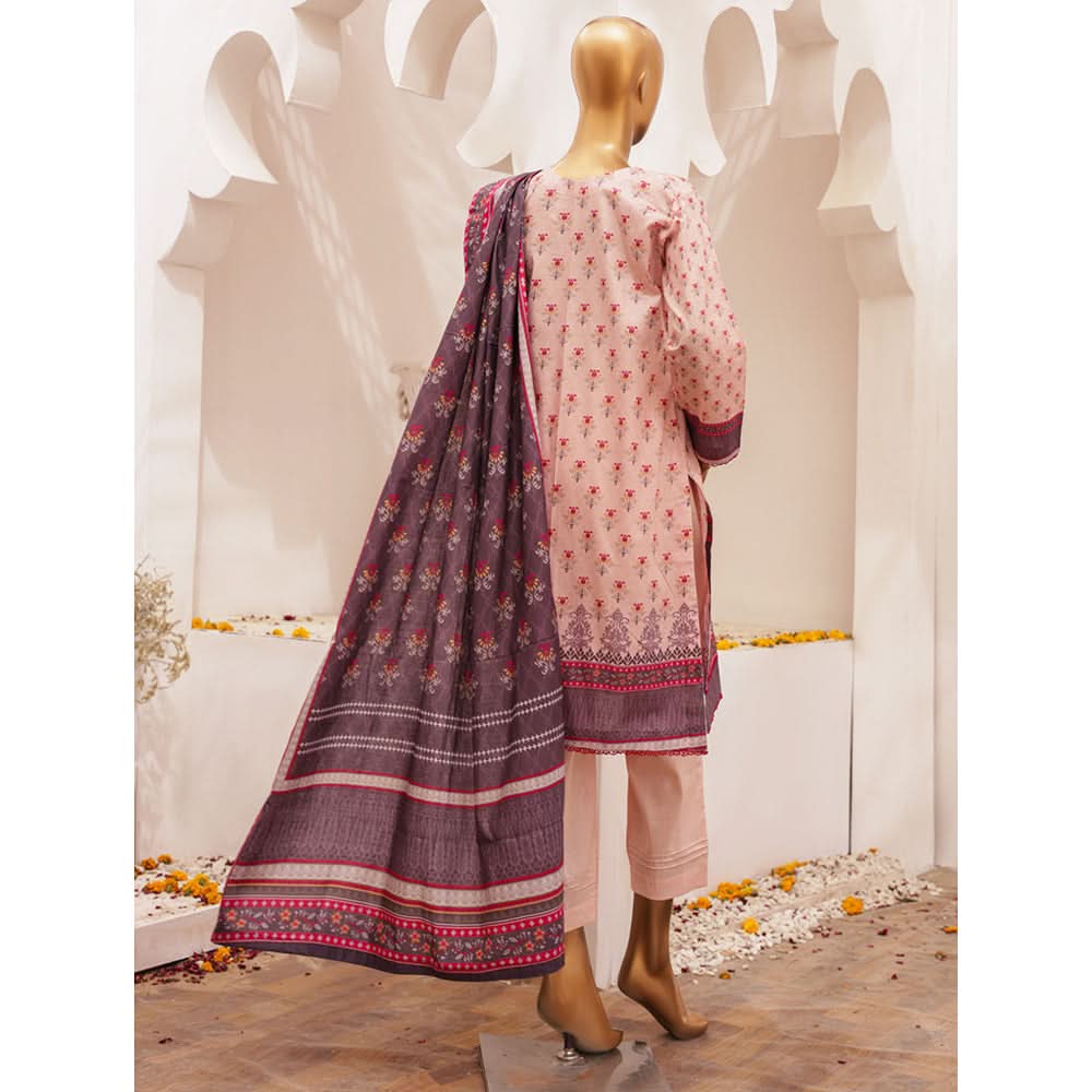 Shibra Printed Lawn Unstitched 3Pcs Suit - 8, Women, 3Pcs Shalwar Suit, Leeds Textile, Chase Value