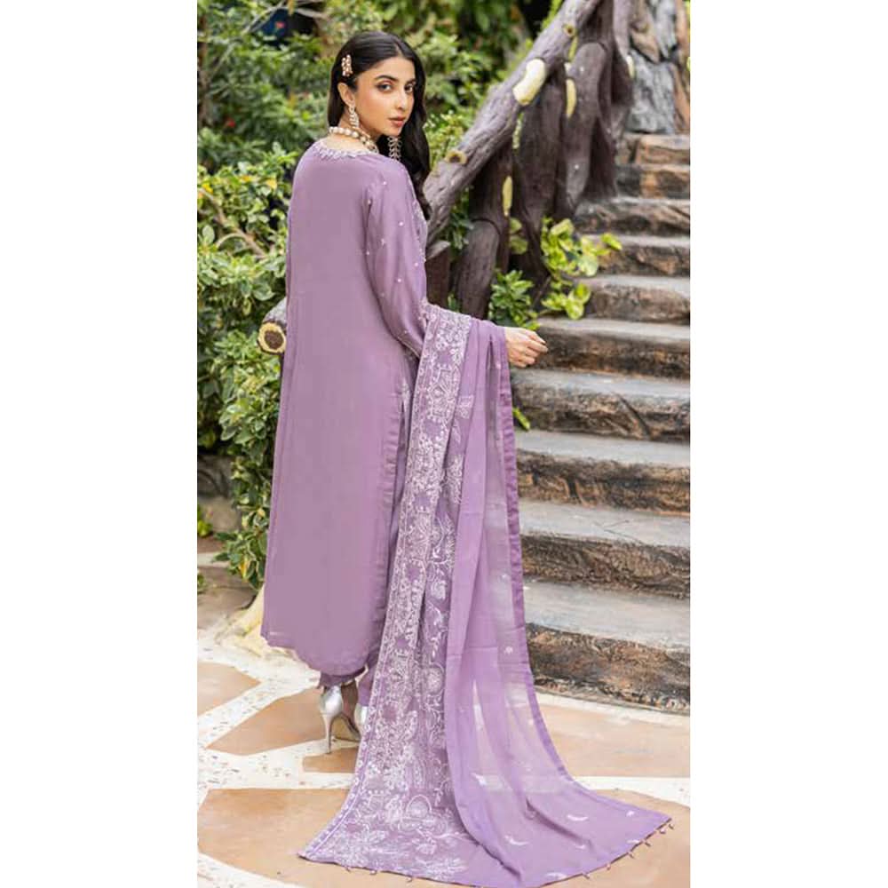 Schick Chantelle Luxury Chiffon Embroidered Unstitched 3Pcs Suit - 3, Women, 3Pcs Shalwar Suit, MI Creation, Chase Value