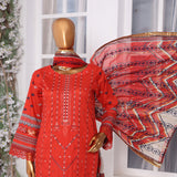 Needle Wonder By Dr. Haris Printed & Embroidered Lawn Unstitched 3Pcs Suit - 8, Women, 3Pcs Shalwar Suit, MI Creation, Chase Value