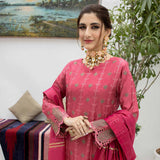 Schick Koel Viscose Schiffli Boring Embroidered Unstitched Suit With Fancy Dupatta - 7, Women, 3Pcs Shalwar Suit, MI Creation, Chase Value