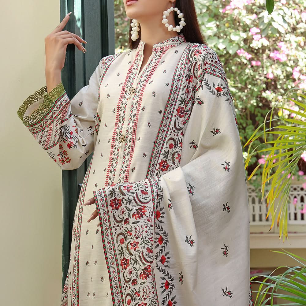 Signature Khaddar Printed Unstitched 3Pcs Suit V2- 2603, Women, 3Pcs Shalwar Suit, VS Textiles, Chase Value