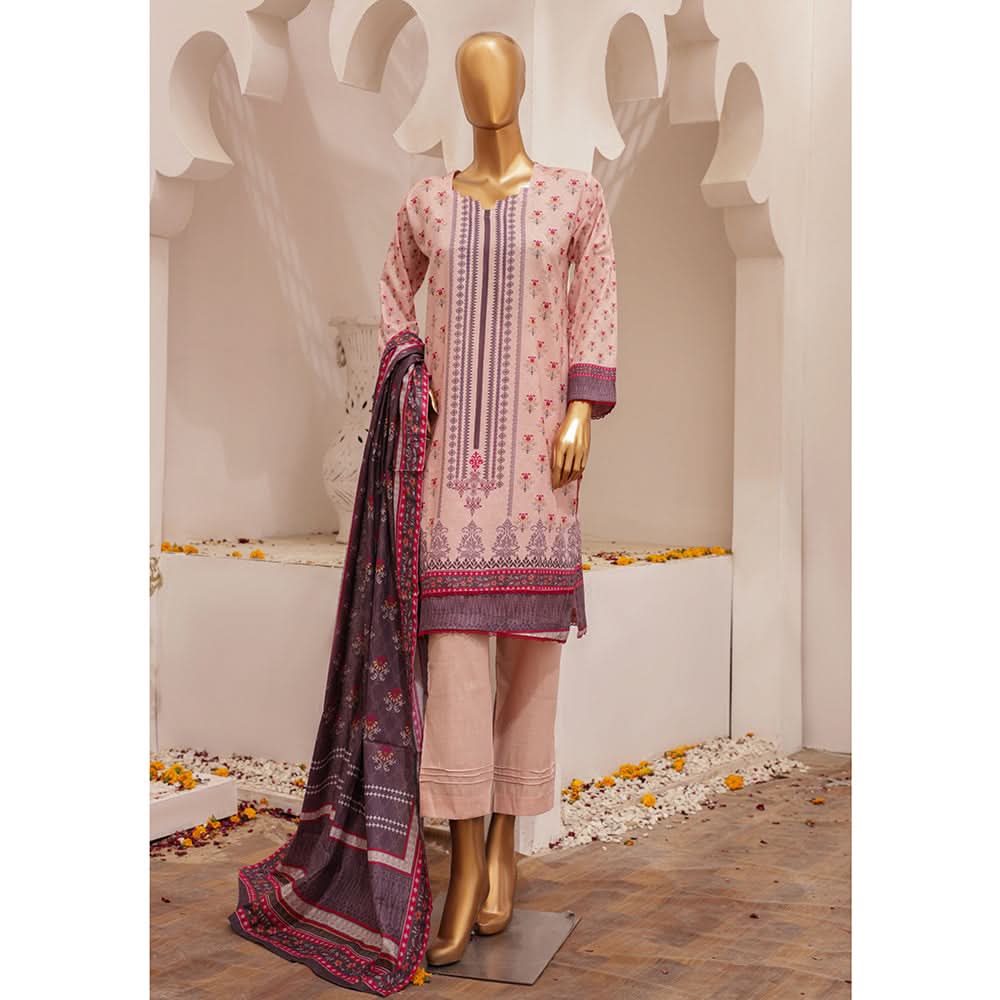 Shibra Printed Lawn Unstitched 3Pcs Suit - 8, Women, 3Pcs Shalwar Suit, Leeds Textile, Chase Value