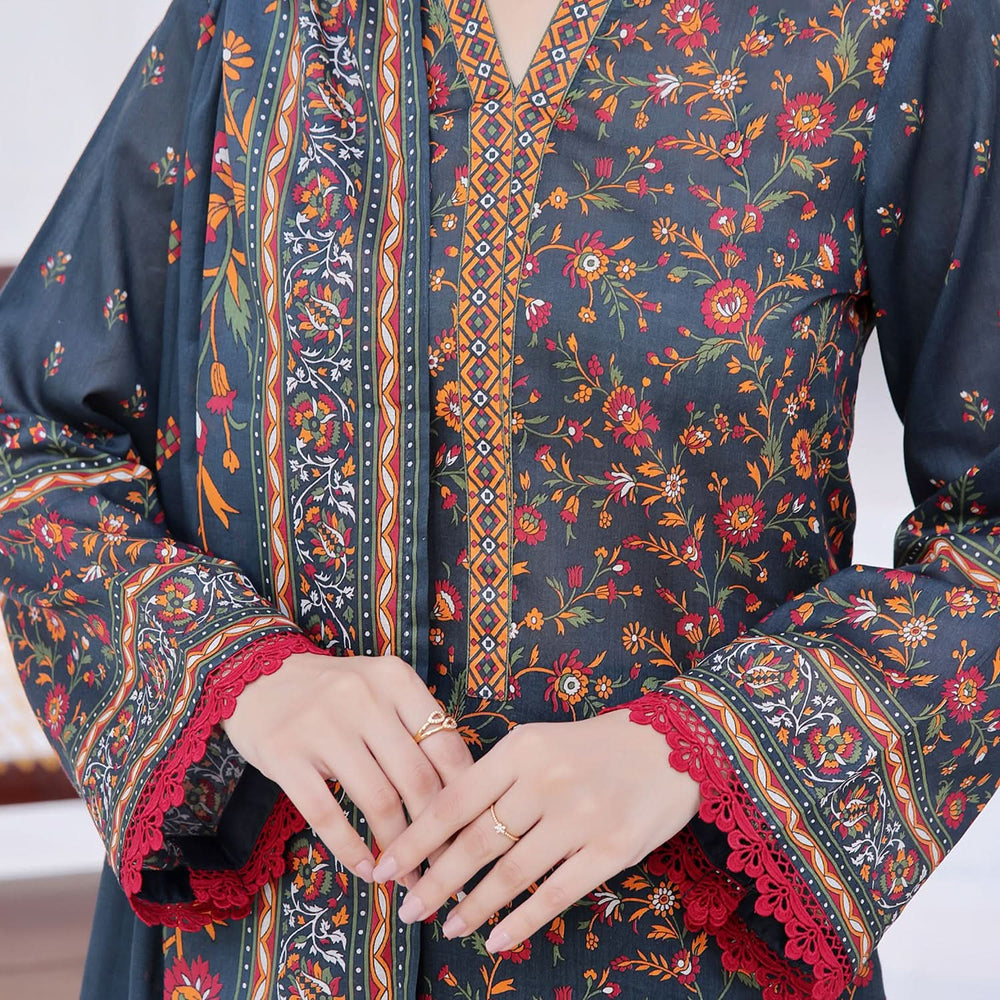 Ayesha Alishba By VS Textile Printed Lawn Unstitched 3Pcs Suit - 598, Women, 3Pcs Shalwar Suit, VS Textile, Chase Value