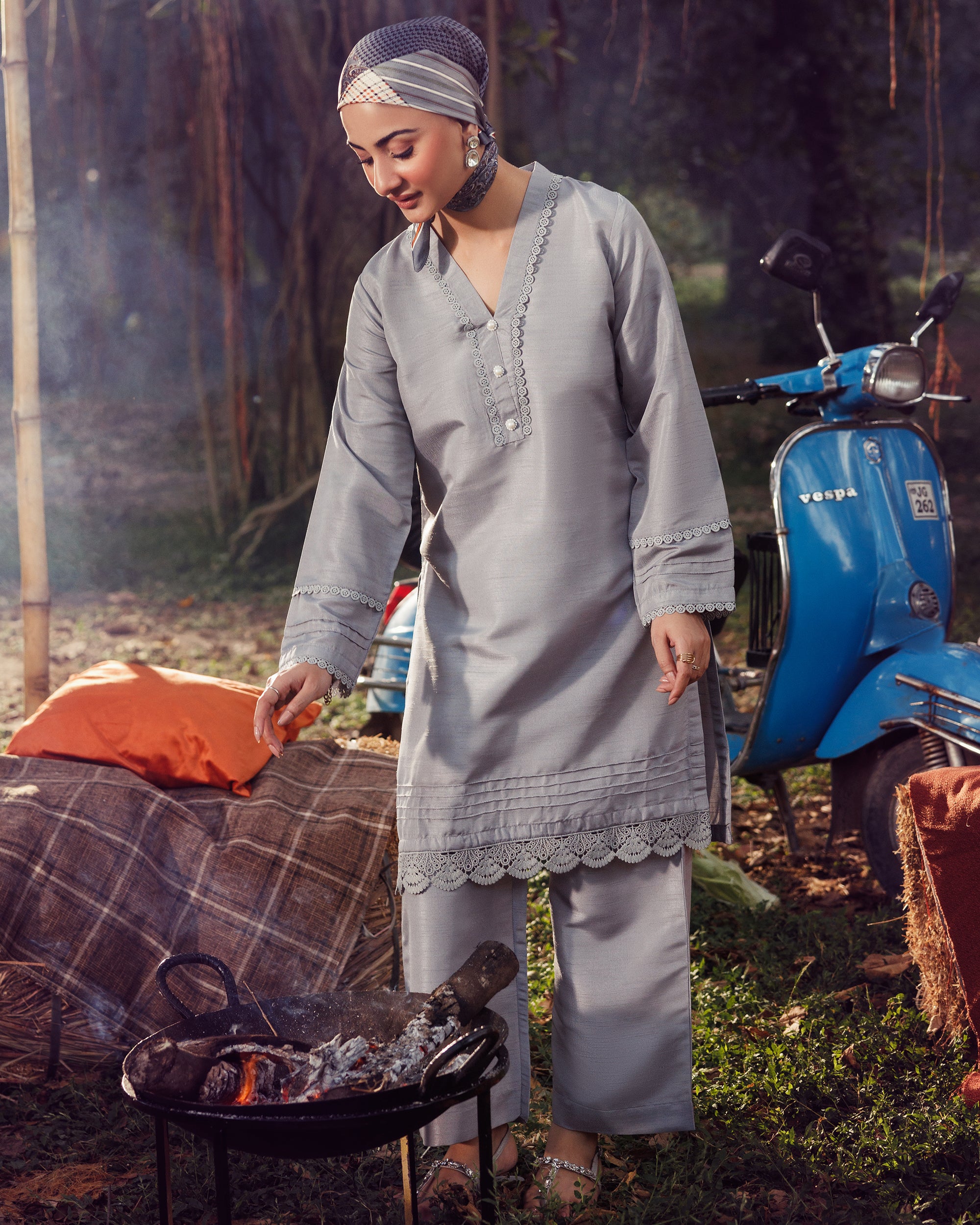 Valuables Women Silk 2-Piece Suit