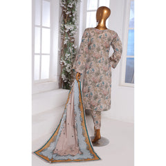 3D Daman kari By MI Creation Printed Lawn With Embroidered Unstitched 3Pcs Suit - 8