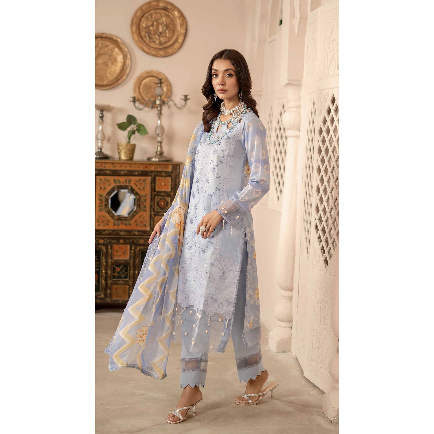 Sunshine Bloom By Al Zohaib Lawn Premium Unstitched 3 Pcs Suit - 3, Women, 3Pcs Shalwar Suit, Al-Zohaib Textiles, Chase Value