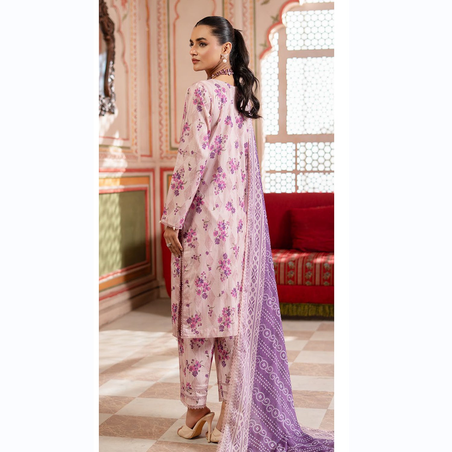 Colors Identic Separates By Al Zohaib Digital Printed 3 Pcs Suit - 2, Women, 3Pcs Shalwar Suit, Al-Zohaib Textiles, Chase Value