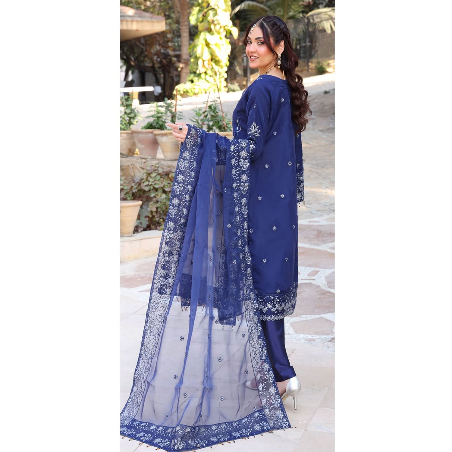 Dil Ruba By Dr. Haris Luxury Organza Embroidered Unstitched 3Pcs Suit - 3, Women, 3Pcs Shalwar Suit, MI Creation, Chase Value