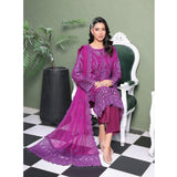 Emerald Chiffon By Dr. Haris Hand Embellishment Sami Unstitched 3Pcs Suit - 3, Women, 3Pcs Shalwar Suit, MI Creation, Chase Value