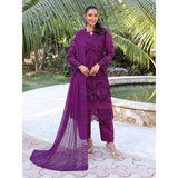 Summer Vibes By Dr. Haris Chikankari Lawn Unstitched 4 Pec Suit - 7, Women, 3Pcs Shalwar Suit, MI Creation, Chase Value