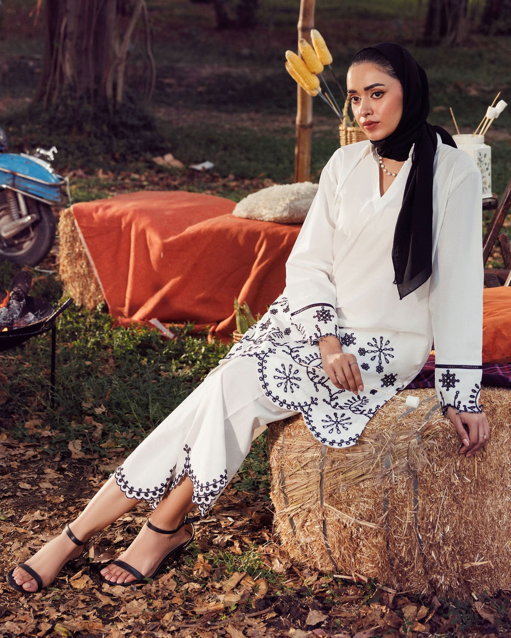 Valuables Women Fusion Embroidered 2-Piece Suit, Women Shalwar Suits, Chase Value, Chase Value