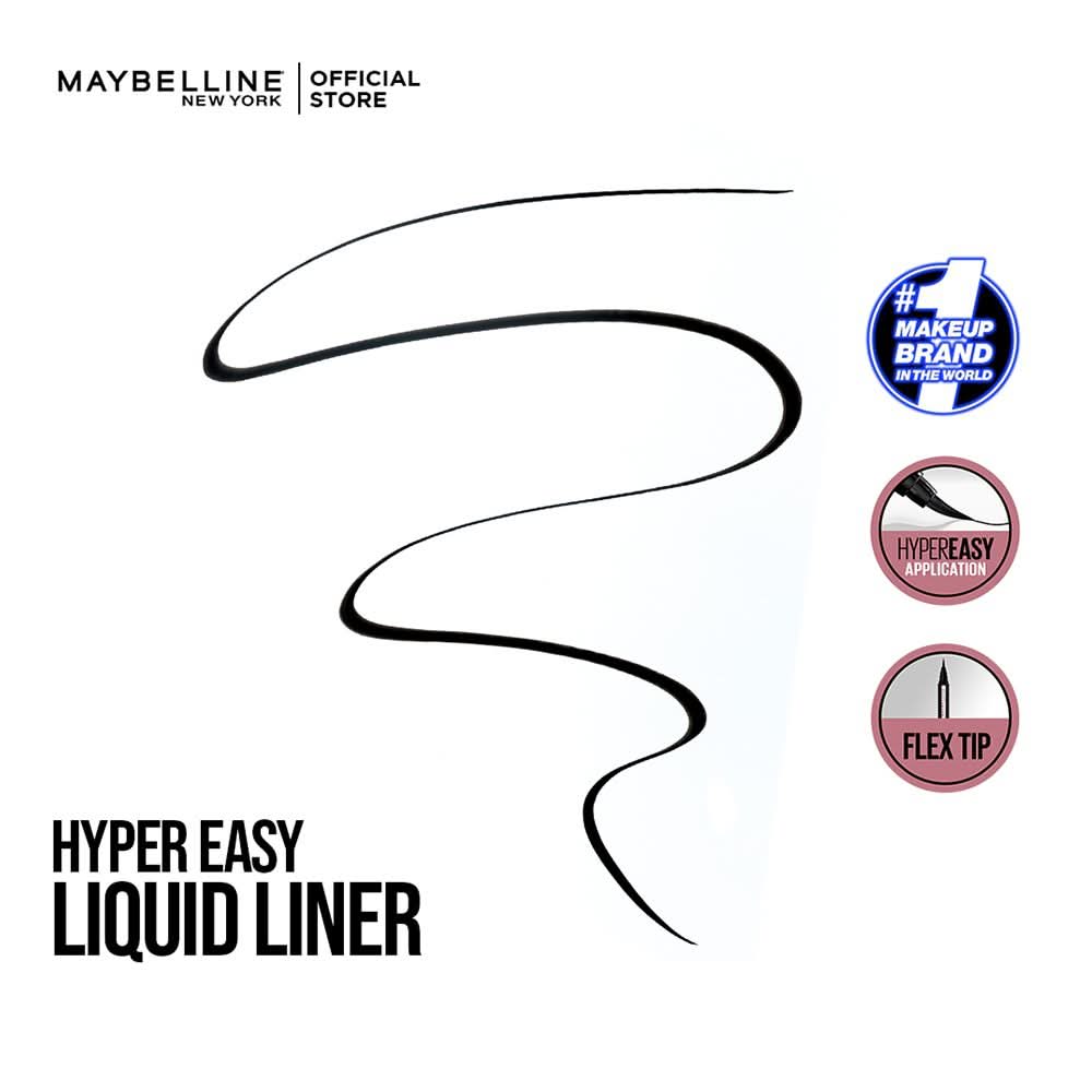 Maybelline Hyper Easy Brush Tip Eye Liner, 800, Pitch Black, Eyeliner, Maybelline, Chase Value