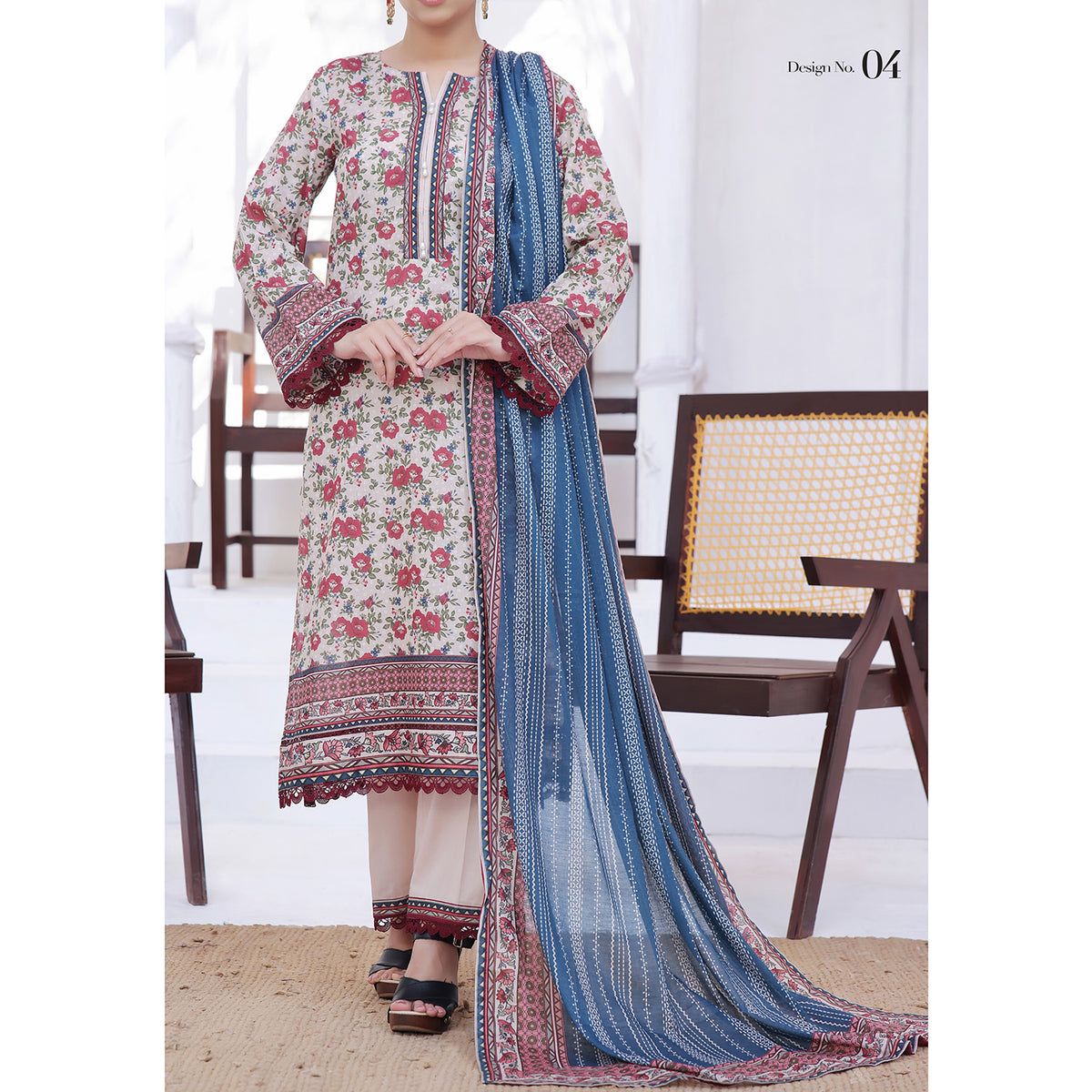 Ayesha Alishba By VS Textile Printed Lawn Unstitched 3Pcs Suit - 599, Women, 3Pcs Shalwar Suit, VS Textile, Chase Value