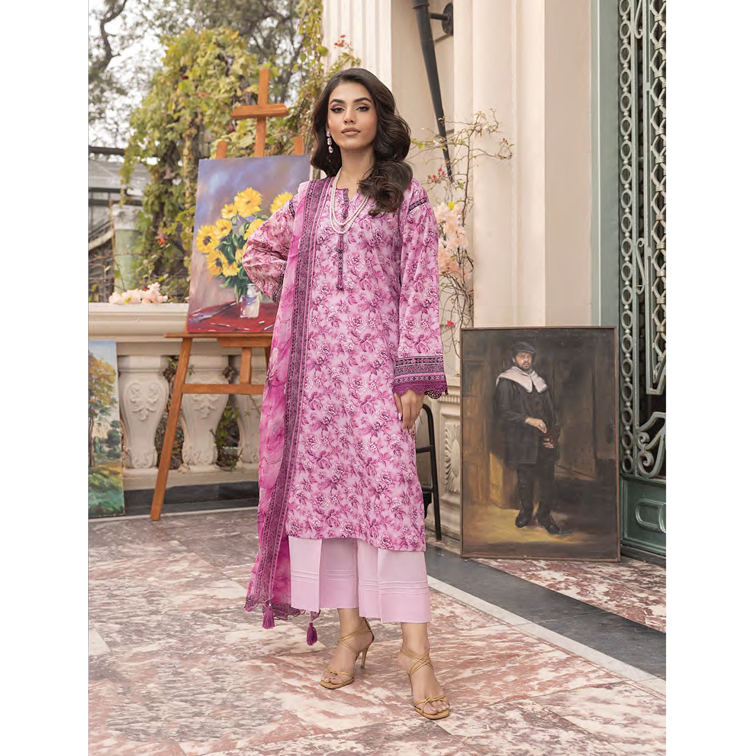 Komal By LSM Textiles Lawn Printed Unstitched 3Pcs Suit - LG-MM-0301, Women, 3Pcs Shalwar Suit, LSM Textiles, Chase Value