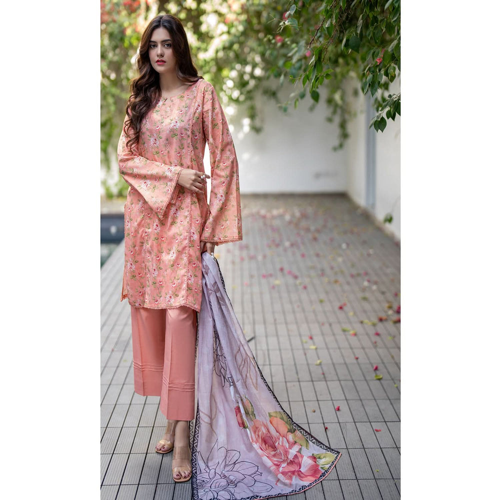 Salina Unstitched Lawn Digital Printed 3 Pcs Suit - 4, Women, 3Pcs Shalwar Suit, Regalia Textiles, Chase Value