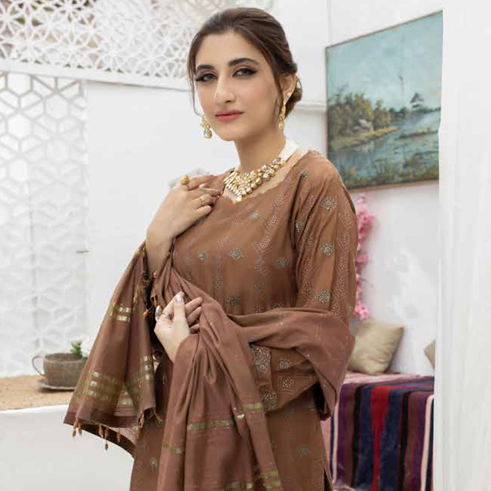 Schick Koel Viscose Schiffli Boring Embroidered Unstitched Suit With Fancy Dupatta - 10, Women, 3Pcs Shalwar Suit, MI Creation, Chase Value