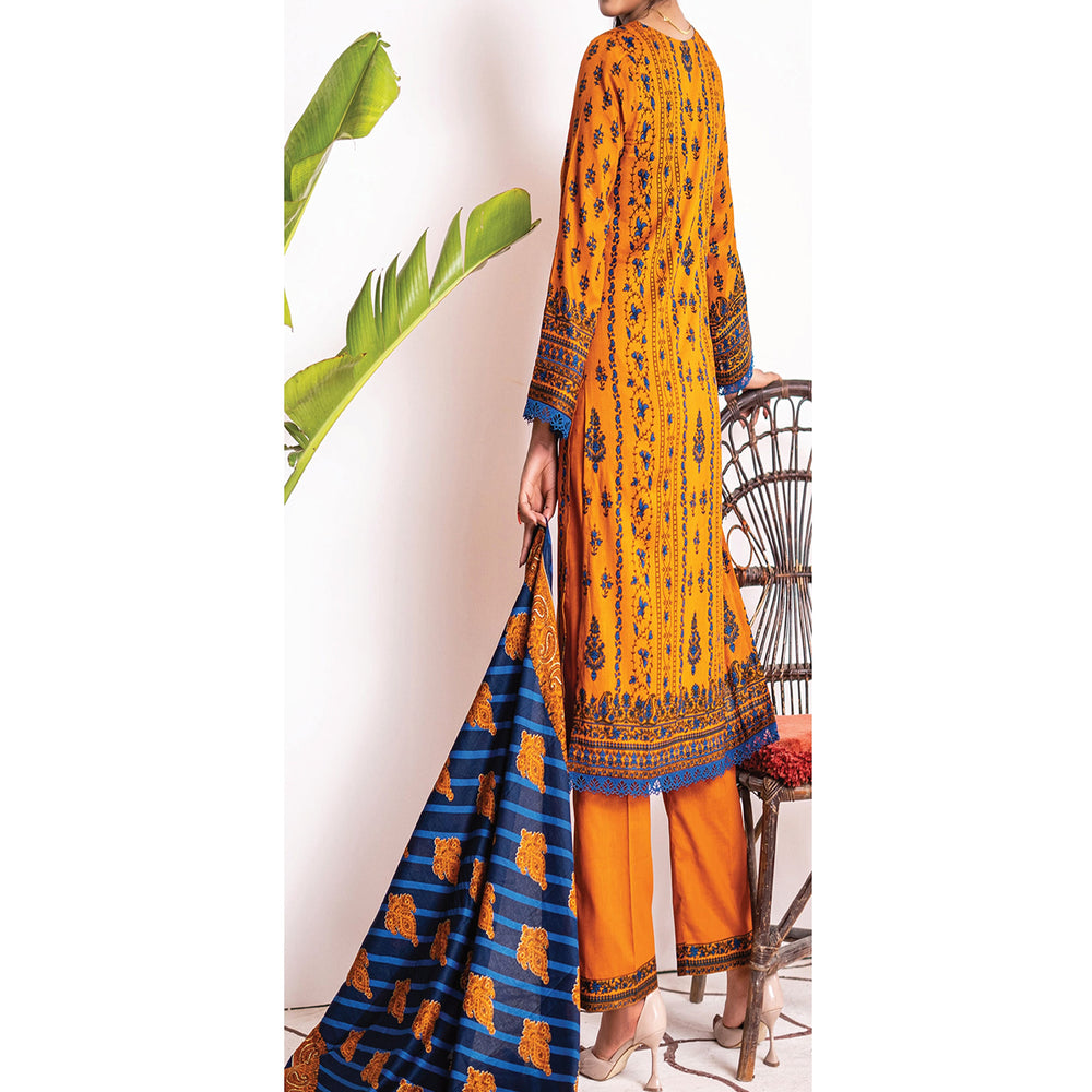 VS Daman Cambric Unstitched  3pcs Suit - 601-B, Women, 3Pcs Shalwar Suit, VS Textile, Chase Value