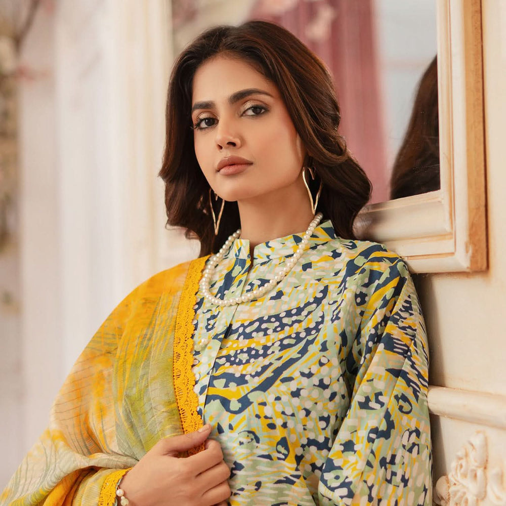 Al Zohaib Colors Digital Printed Unstitched Lawn 3 Pcs Suit - 4, Women, 3Pcs Shalwar Suit, Al-Zohaib Textiles, Chase Value