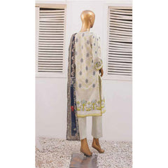 Zoha Lawn Printed Embroidered 3Pcs Suit with Bember Dupatta - 9, Women, 3Pcs Shalwar Suit, Leeds Textile, Chase Value