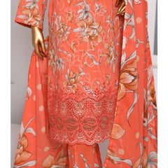 3D Daman kari By MI Creation Printed Lawn With Embroidered Unstitched 3Pcs Suit - 1