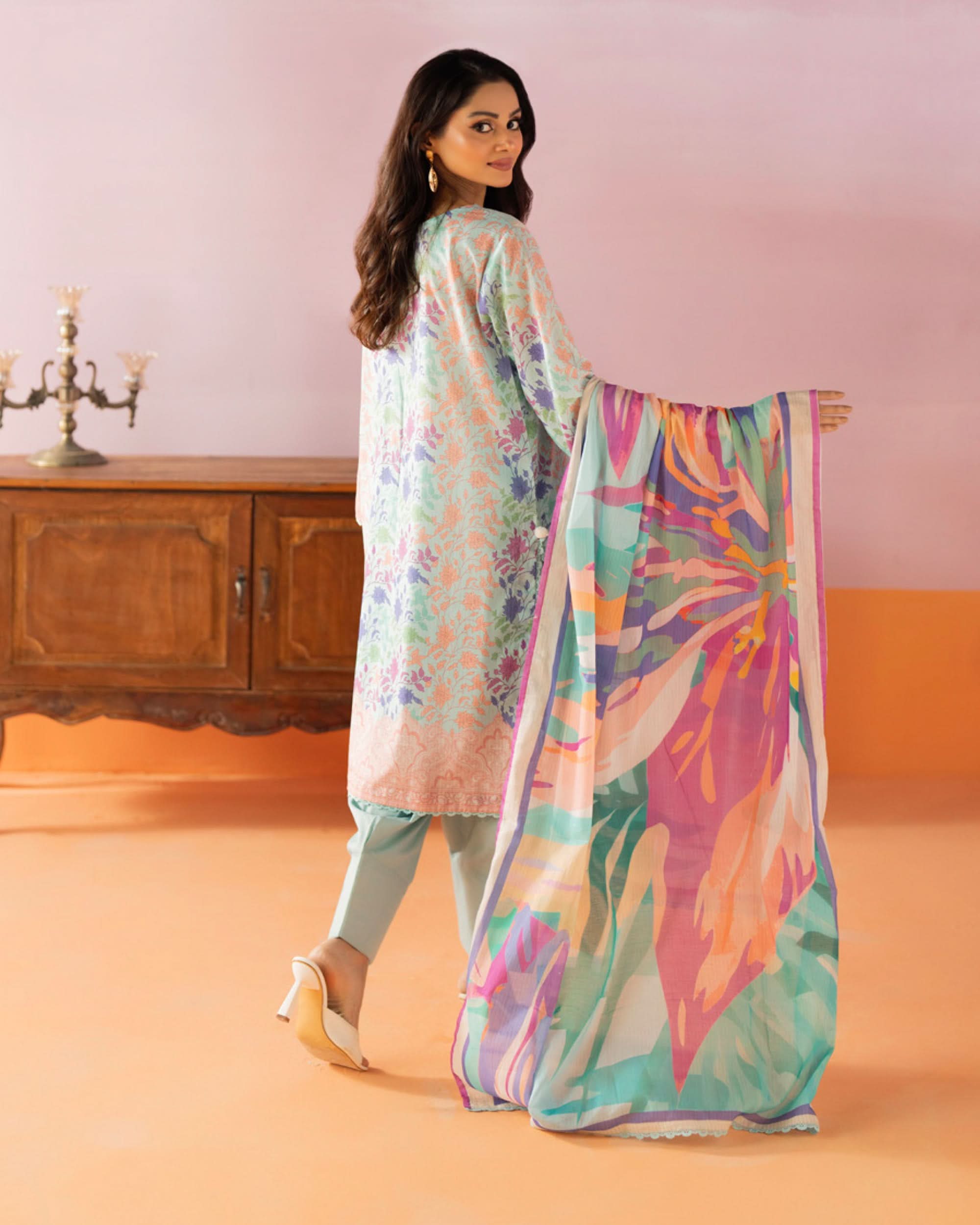 Salina Women’s 3PC Printed Suit-4, Women, 3Pcs Shalwar Suit, Chase Value, Chase Value