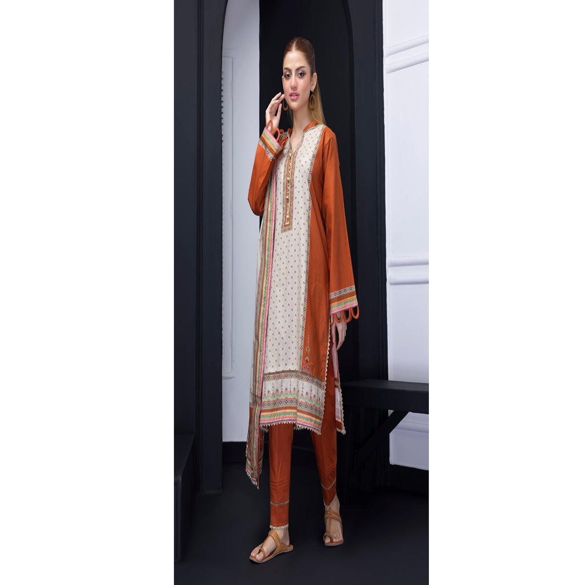 Salina Weaving Dobby By Regalia Lawn Printed Unstitched 3Pcs Suit V-2 - 4, Women, 3Pcs Shalwar Suit, Regalia Textiles, Chase Value