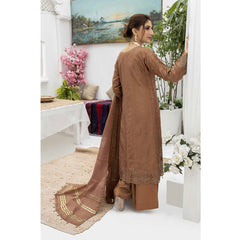 Schick Koel Viscose Schiffli Boring Embroidered Unstitched Suit With Fancy Dupatta - 10